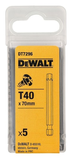 70mm T40 Screwdriver Bit (5 pc.)