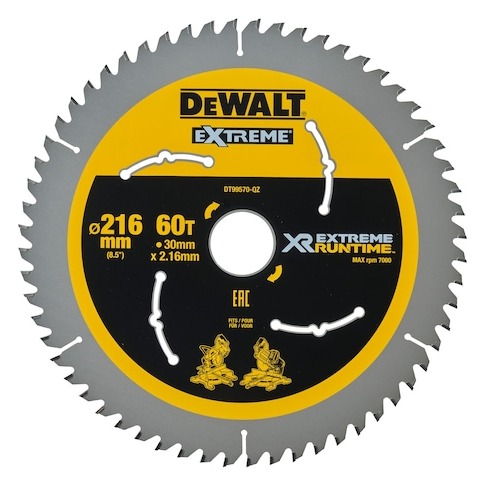 EXTREME RUNTIME 216mm x 30mm 60T Circular Saw Blade