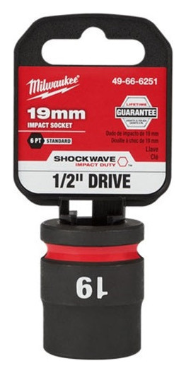 Impact Socket 1/2in Drive 19mm