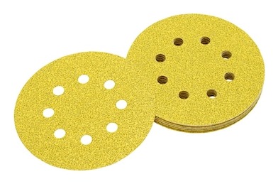 ROS 125mm 125G 8-Hole Multi Purpose Sandpaper Disc (10 Pk)